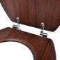 vidaXL Toilettensitz MDF Deckel Schlichtes Design Braun vidaXL Toilettensitz MDF Deckel Schlichtes Design Braun