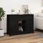 vidaXL Sideboard Schwarz 100x35x74,5 cm Massivholz Kiefer vidaXL Sideboard Schwarz 100x35x74,5 cm Massivholz Kiefer