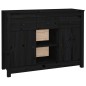 vidaXL Sideboard Schwarz 100x35x74,5 cm Massivholz Kiefer vidaXL Sideboard Schwarz 100x35x74,5 cm Massivholz Kiefer