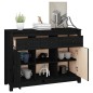 vidaXL Sideboard Schwarz 100x35x74,5 cm Massivholz Kiefer vidaXL Sideboard Schwarz 100x35x74,5 cm Massivholz Kiefer