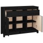 vidaXL Sideboard Schwarz 100x35x74,5 cm Massivholz Kiefer vidaXL Sideboard Schwarz 100x35x74,5 cm Massivholz Kiefer