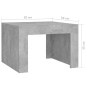 vidaXL Couchtisch Betongrau 50x50x35 cm Holzwerkstoff vidaXL Couchtisch Betongrau 50x50x35 cm Holzwerkstoff