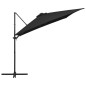 vidaXL Ampelschirm mit LED-Leuchten und Stahlmast 250 x 250 cm Schwarz vidaXL Ampelschirm mit LED-Leuchten und Stahlmast 250 x 250 cm Schwarz