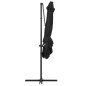 vidaXL Ampelschirm mit LED-Leuchten und Stahlmast 250 x 250 cm Schwarz vidaXL Ampelschirm mit LED-Leuchten und Stahlmast 250 x 250 cm Schwarz