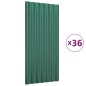 vidaXL Dachpaneele 36 Stk. Pulverbeschichteter Stahl Grün 80x36 cm vidaXL Dachpaneele 36 Stk. Pulverbeschichteter Stahl Grün 80x36 cm