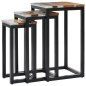 vidaXL Satztische 3 Stk. Massivholz Teak und Polyresin vidaXL Satztische 3 Stk. Massivholz Teak und Polyresin