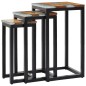 vidaXL Satztische 3 Stk. Massivholz Teak und Polyresin vidaXL Satztische 3 Stk. Massivholz Teak und Polyresin