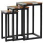 vidaXL Satztische 3 Stk. Massivholz Teak und Polyresin vidaXL Satztische 3 Stk. Massivholz Teak und Polyresin