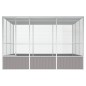 vidaXL Vogelkäfig Grau 302,5x324,5x211,5 cm Verzinkter Stahl vidaXL Vogelkäfig Grau 302,5x324,5x211,5 cm Verzinkter Stahl
