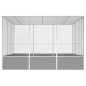 vidaXL Vogelkäfig Grau 302,5x324,5x211,5 cm Verzinkter Stahl vidaXL Vogelkäfig Grau 302,5x324,5x211,5 cm Verzinkter Stahl