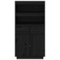 vidaXL Highboard Schwarz 60x40x116,5 cm Massivholz Kiefer vidaXL Highboard Schwarz 60x40x116,5 cm Massivholz Kiefer