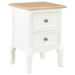 vidaXL Nachttische 2 Stk. Weiß 35×30×49 cm MDF