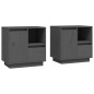 vidaXL Nachttische 2 Stk. Grau 50x34x50 cm Massivholz Kiefer vidaXL Nachttische 2 Stk. Grau 50x34x50 cm Massivholz Kiefer