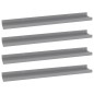vidaXL Wandregale 4 Stk. Grau 60x9x3 cm vidaXL Wandregale 4 Stk. Grau 60x9x3 cm