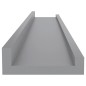 vidaXL Wandregale 4 Stk. Grau 60x9x3 cm vidaXL Wandregale 4 Stk. Grau 60x9x3 cm