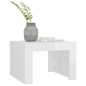 vidaXL Couchtisch Hochglanz-Weiß 50x50x35 cm Holzwerkstoff vidaXL Couchtisch Hochglanz-Weiß 50x50x35 cm Holzwerkstoff