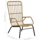 vidaXL Gartenstuhl Poly Rattan Hellbraun vidaXL Gartenstuhl Poly Rattan Hellbraun