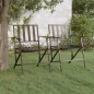 vidaXL 2-Sitzer-Gartenbank Klappbar 137 cm Schwarz Stahl vidaXL 2-Sitzer-Gartenbank Klappbar 137 cm Schwarz Stahl