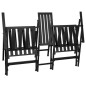 vidaXL 2-Sitzer-Gartenbank Klappbar 137 cm Schwarz Stahl vidaXL 2-Sitzer-Gartenbank Klappbar 137 cm Schwarz Stahl