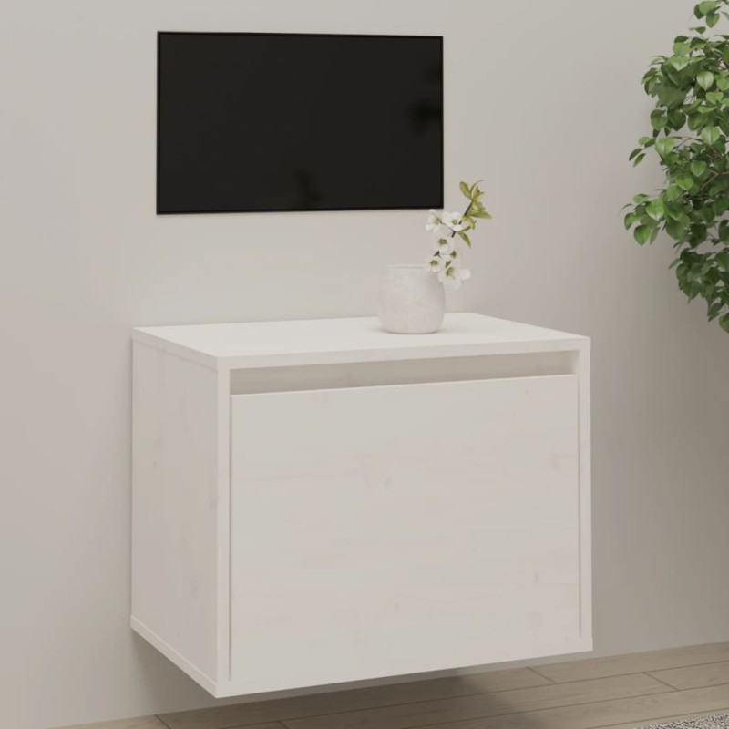 vidaXL Wandschrank Weiß 45x30x35 cm Massivholz Kiefer vidaXL Wandschrank Weiß 45x30x35 cm Massivholz Kiefer