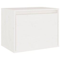 vidaXL Wandschrank Weiß 45x30x35 cm Massivholz Kiefer