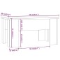 vidaXL Couchtisch Räuchereiche 79x49x41 cm Holzwerkstoff vidaXL Couchtisch Räuchereiche 79x49x41 cm Holzwerkstoff