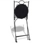 3-tlg. Bistro-Set Keramikfliese Schwarz/Weiß 3-tlg. Bistro-Set Keramikfliese Schwarz/Weiß