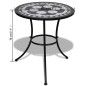 3-tlg. Bistro-Set Keramikfliese Schwarz/Weiß 3-tlg. Bistro-Set Keramikfliese Schwarz/Weiß