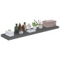 vidaXL Schwebende Wandregale 2 Stk. Hochglanz-Grau 120x23,5x3,8cm MDF vidaXL Schwebende Wandregale 2 Stk. Hochglanz-Grau 120x23,5x3,8cm MDF