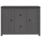 vidaXL Sideboard Grau 100x35x74 cm Massivholz Kiefer vidaXL Sideboard Grau 100x35x74 cm Massivholz Kiefer