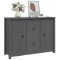 vidaXL Sideboard Grau 100x35x74 cm Massivholz Kiefer vidaXL Sideboard Grau 100x35x74 cm Massivholz Kiefer