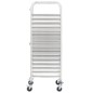 vidaXL Tablettwagen für 16 Tabletts 38x55x163 cm Edelstahl vidaXL Tablettwagen für 16 Tabletts 38x55x163 cm Edelstahl