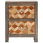 vidaXL Nachttisch Grau 40x30x50 cm Massivholz Mango vidaXL Nachttisch Grau 40x30x50 cm Massivholz Mango