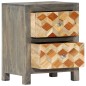 vidaXL Nachttisch Grau 40x30x50 cm Massivholz Mango vidaXL Nachttisch Grau 40x30x50 cm Massivholz Mango