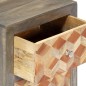 vidaXL Nachttisch Grau 40x30x50 cm Massivholz Mango vidaXL Nachttisch Grau 40x30x50 cm Massivholz Mango