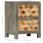 vidaXL Nachttisch Grau 40x30x50 cm Massivholz Mango vidaXL Nachttisch Grau 40x30x50 cm Massivholz Mango