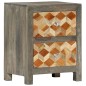 vidaXL Nachttisch Grau 40x30x50 cm Massivholz Mango vidaXL Nachttisch Grau 40x30x50 cm Massivholz Mango