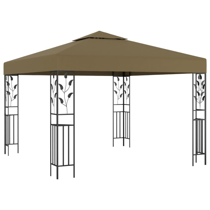 vidaXL Pavillon 3x3 m Taupe 180 g/m² vidaXL Pavillon 3x3 m Taupe 180 g/m²