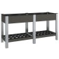 vidaXL Garten-Hochbeet mit Ablage Grau 175x50x75 cm WPC vidaXL Garten-Hochbeet mit Ablage Grau 175x50x75 cm WPC