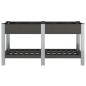 vidaXL Garten-Hochbeet mit Ablage Grau 175x50x75 cm WPC vidaXL Garten-Hochbeet mit Ablage Grau 175x50x75 cm WPC