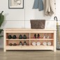 vidaXL Schuhbank 110x38x45,5 cm Massivholz Kiefer vidaXL Schuhbank 110x38x45,5 cm Massivholz Kiefer