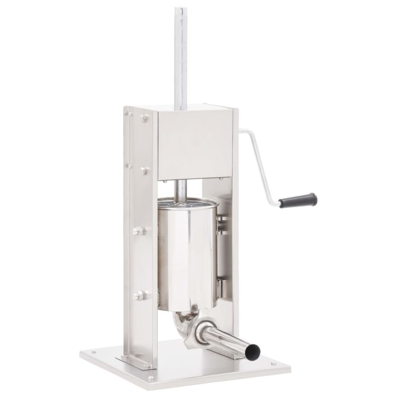 vidaXL Manueller Wurstfüller Silbern 3 L Edelstahl vidaXL Manueller Wurstfüller Silbern 3 L Edelstahl