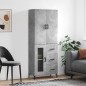 Highboard Betongrau 69,5x34x180 cm Holzwerkstoff Highboard Betongrau 69,5x34x180 cm Holzwerkstoff
