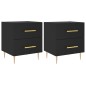 vidaXL Nachttische 2 Stk. Schwarz 40x35x47,5 cm Holzwerkstoff vidaXL Nachttische 2 Stk. Schwarz 40x35x47,5 cm Holzwerkstoff