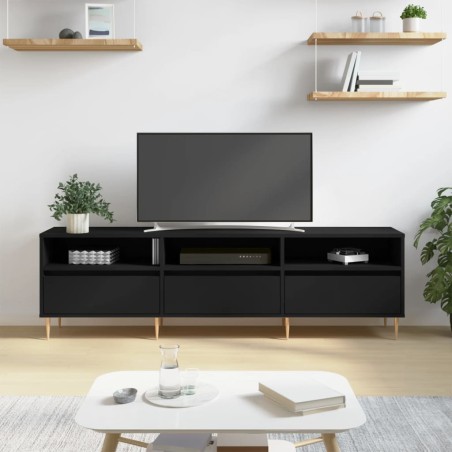 vidaXL TV-Schrank Schwarz 150x30x44,5 cm Holzwerkstoff