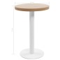 vidaXL Bistrotisch Hellbraun 50 cm MDF vidaXL Bistrotisch Hellbraun 50 cm MDF