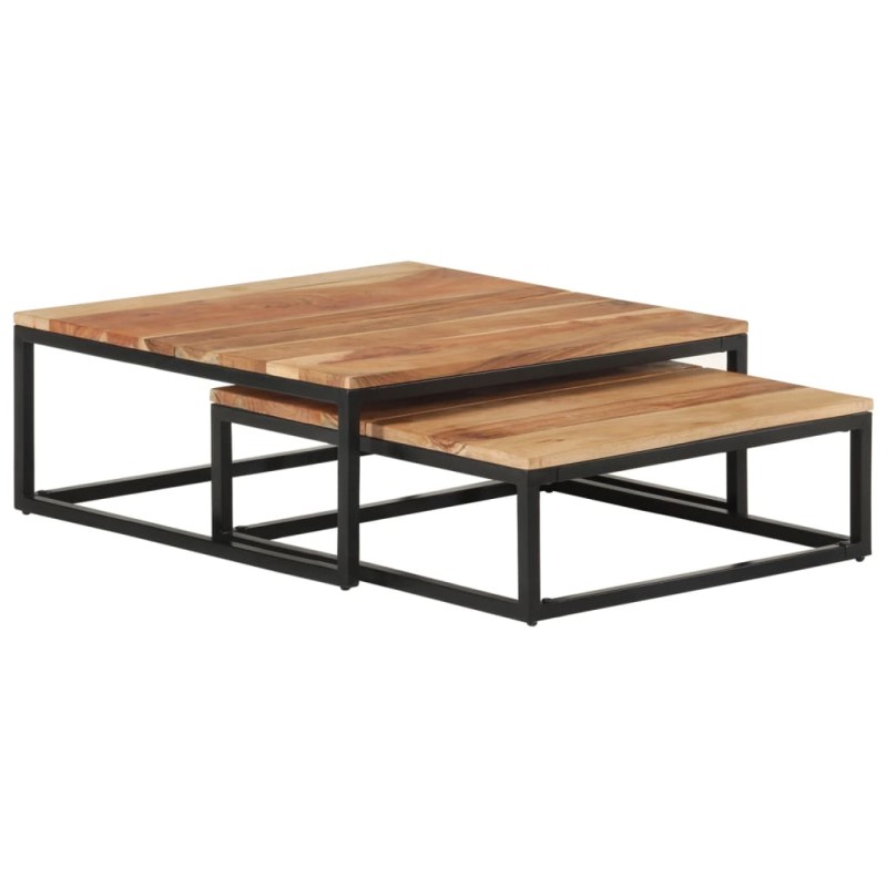 vidaXL Satztische 2 Stk. Massivholz Akazie vidaXL Satztische 2 Stk. Massivholz Akazie