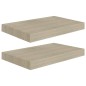vidaXL Schwebende Wandregale 2 Stk. Eichefarben 40x23x3,8cm MDF vidaXL Schwebende Wandregale 2 Stk. Eichefarben 40x23x3,8cm MDF