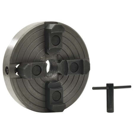 vidaXL 4-Backenfutter mit M33 Aufnahme Stahl 100 mm