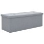 Faltbare Sitzbank Leinenoptik 110×38×38 cm Hellgrau Faltbare Sitzbank Leinenoptik 110×38×38 cm Hellgrau
